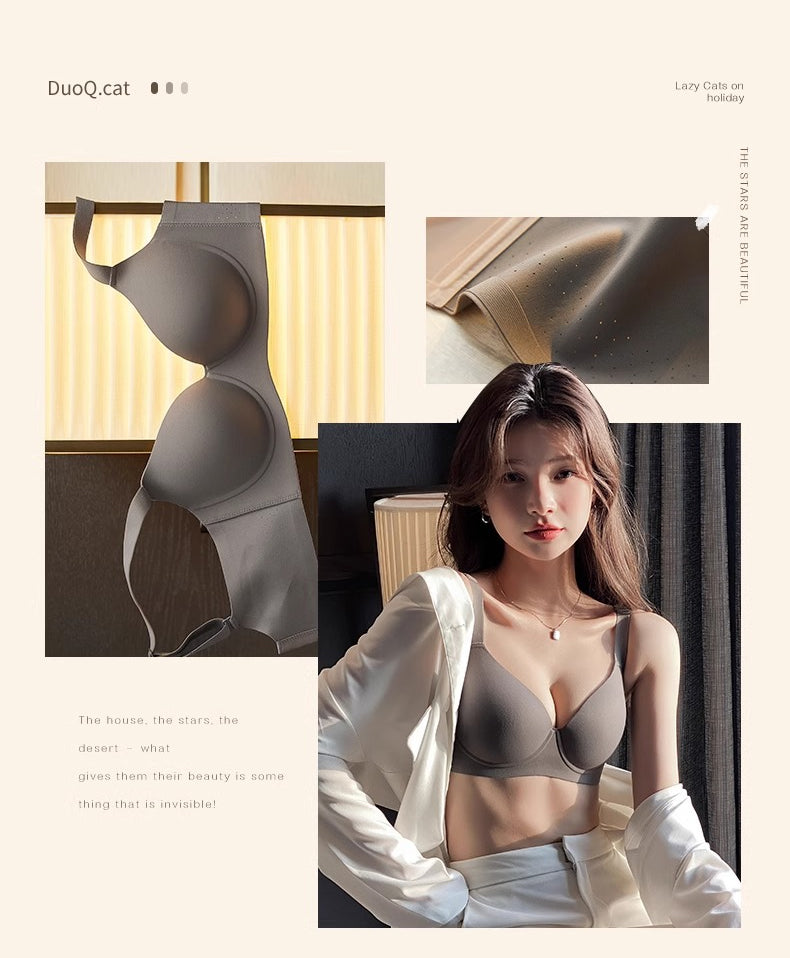 Fallsweet Nữ Push Up Bra Mềm Underwire Liền Mạch Chống Chảy xệ Brassiere B C D Cup Áo Ngực Đỏ