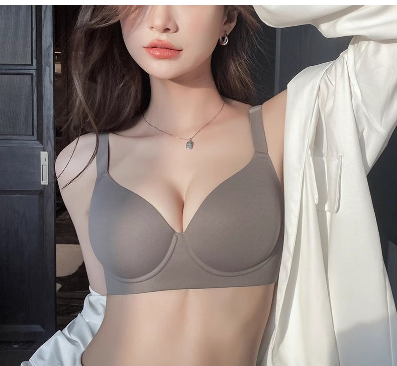 Fallsweet Nữ Push Up Bra Mềm Underwire Liền Mạch Chống Chảy xệ Brassiere B C D Cup Áo Ngực Đỏ