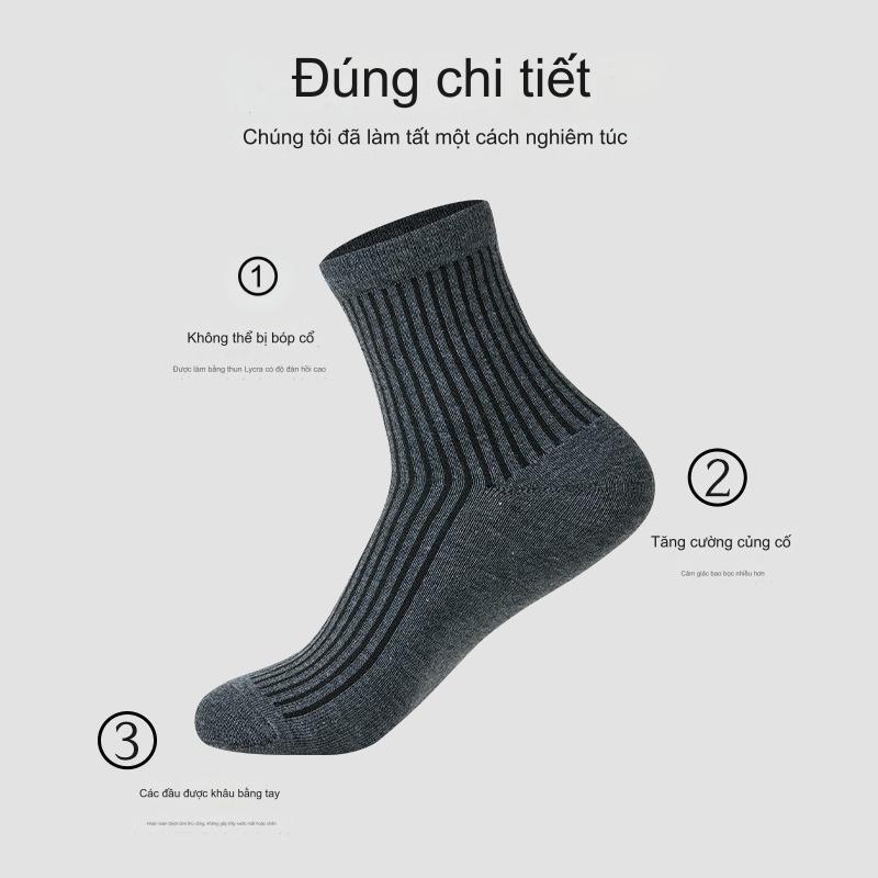 Vớ Cotton Đơn Giản Thoải Mái Dành Cho Đi Học, Đi Làm, Công Sở  khỏe mạnh tất Nam